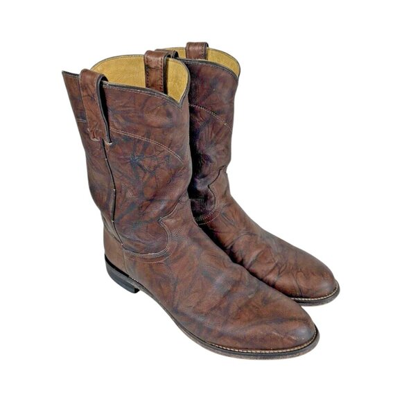 JUSTIN Boots Men\'s 9.5 Roper 3162 Jackson Deerlite Cowboy Western Leather main image 16
